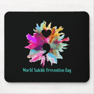 Semicolon-Geschenk Suizidprävention Krieg Mousepad