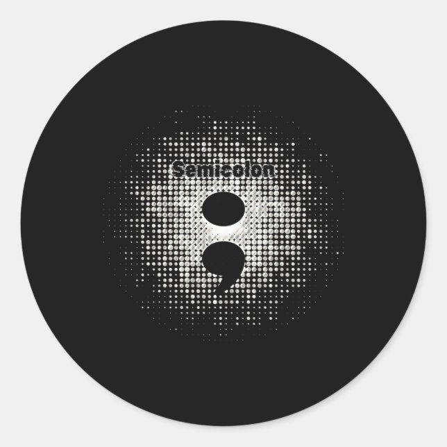 Semicolon - Kriegergeist-Sticker Runder Aufkleber (Vorderseite)