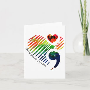 Semicolon Mental Health Awareness Montag Geschenke Karte