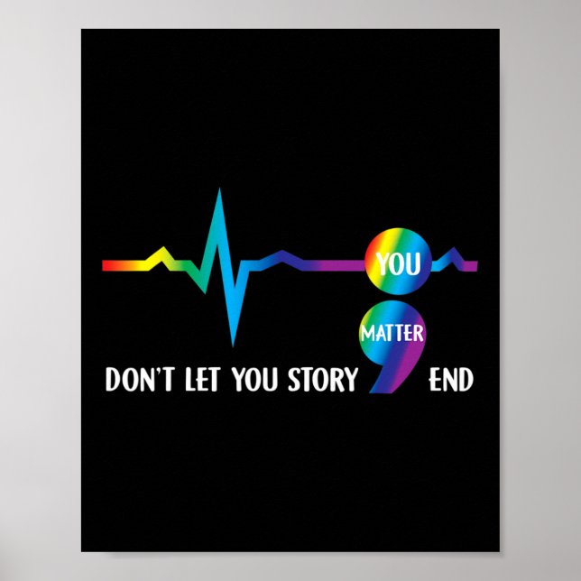 Semicolon Mental Health Awareness Suicide Preventi Poster (Vorne)