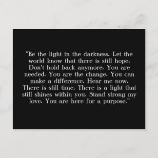 Semicolon Project "bleibe" Postkarte