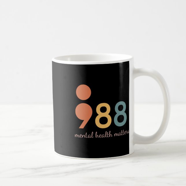 Semicolon Psychische Probleme Suizid Prävention Kaffeetasse (Rechts)