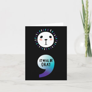 Semicolon setzt die Mental Health Awareness Family Karte