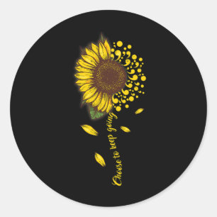 Semicolon Sonnenblumen Behalte Selbstmord P Runder Aufkleber