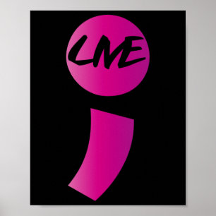 Semicolon Suicide Bewusstsein Suiziddepression Poster