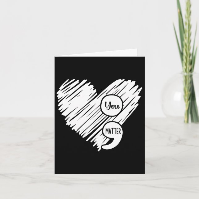 Semicolon Suicide Pre-Healthy Week Karte (Vorderseite)