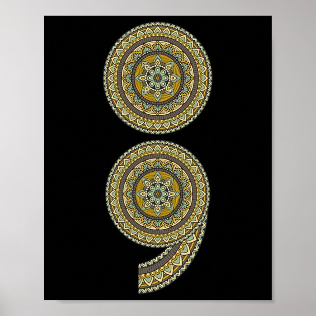 Semicolon Suicide Prevention Awareness Gift Poster (Vorne)