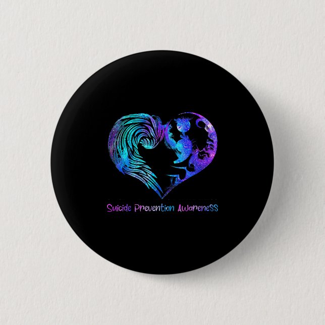 Semicolon Suicide Prevention Awareness Week Button (Vorderseite)