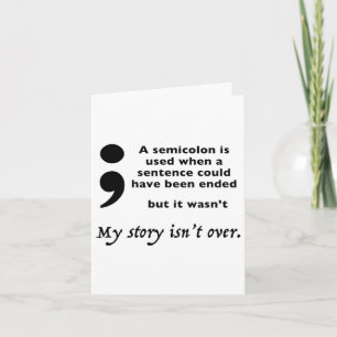 Semicolon Suizidprävention Bewusstsein 3 Karte