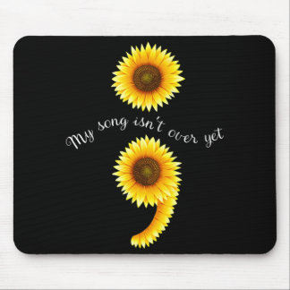 Semicolon Sunflove verbreitet Mental Health Awaren Mousepad