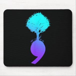 Semicolon Tree Suicide Prevention Awareness Mousepad