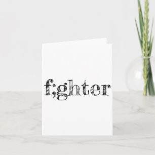 Semicolon unterstützt Depression Awareness Karte