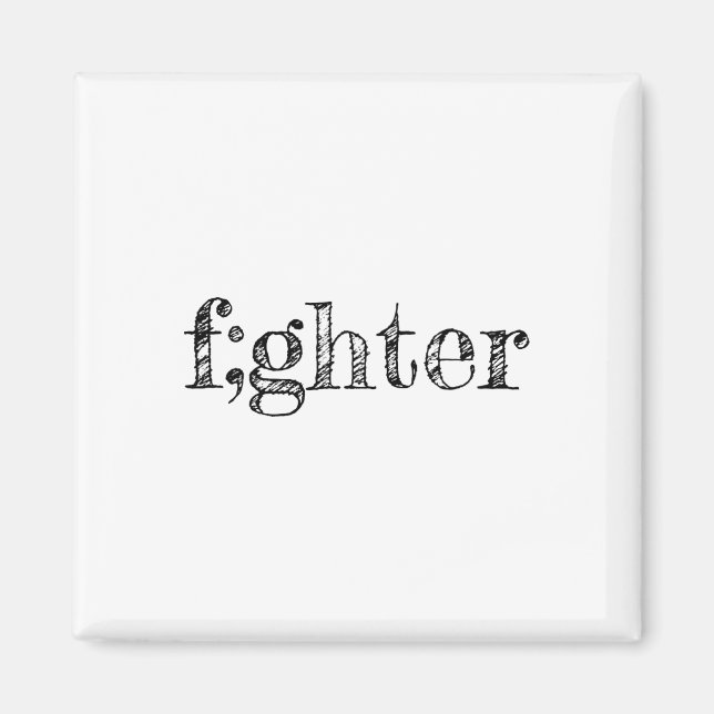 Semicolon unterstützt Depression Awareness Magnet (Vorne)