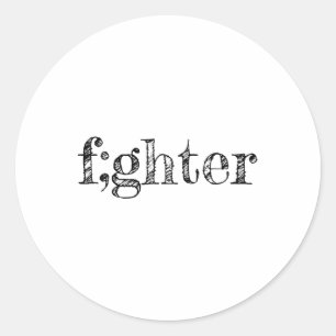 Semicolon unterstützt Depression Awareness Runder Aufkleber