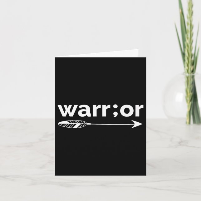 Semicolon Warrior Suicide Prevention Awareness Karte (Vorderseite)