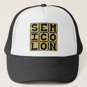 Semikolon, Art der Interpunktion Truckerkappe