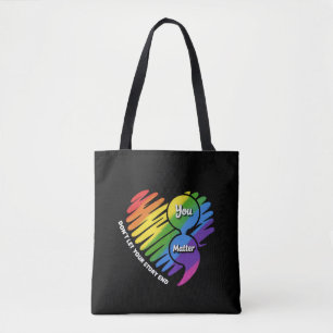 Semikolon LGBTQ Suizidprävention Psychische Gesund Tasche