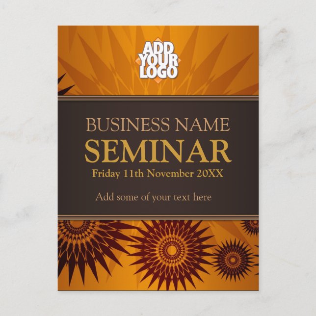 Seminar zum Golden Sun Einladungspostkarte (Vorderseite)