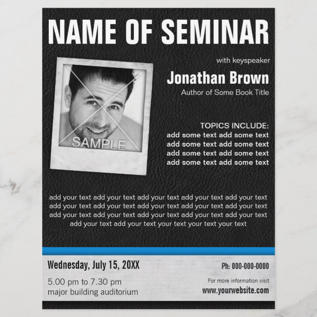 Seminarseminare für Leather Foto Flyer (Vorne)
