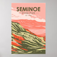 Seminoe Staat Park Wyoming Vintag