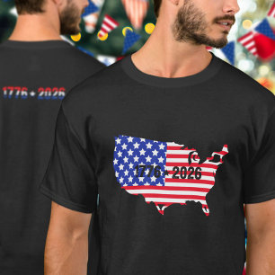Semiquincentennial 1776 bis 2026 USA-Flagge T-Shirt