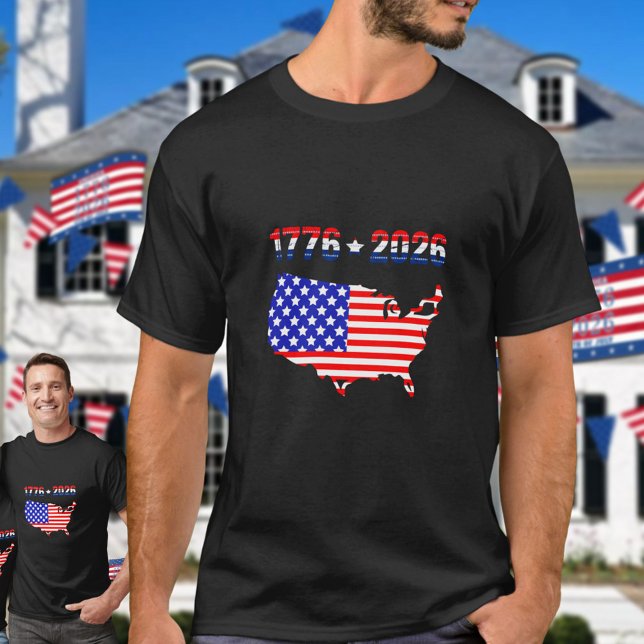 Semiquincentennial 1776 to 2026 USA Flag T-Shirt (Von Creator hochgeladen)