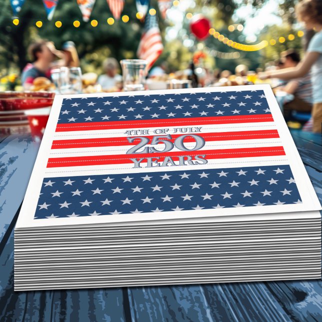 Semiquincentennial Navy Stars & Stripes 250 Years Serviette (Von Creator hochgeladen)