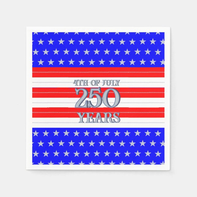 Semiquincentennial Stars & Stripes 250 Years Serviette (Vorderseite)