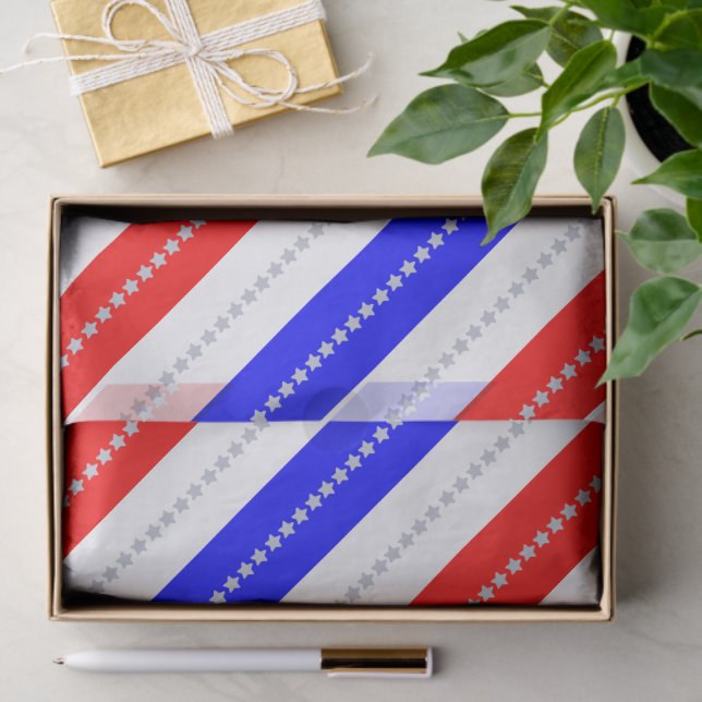 Semiquincentennial Stars & Stripes 250th Seidenpapier (Geschenk)