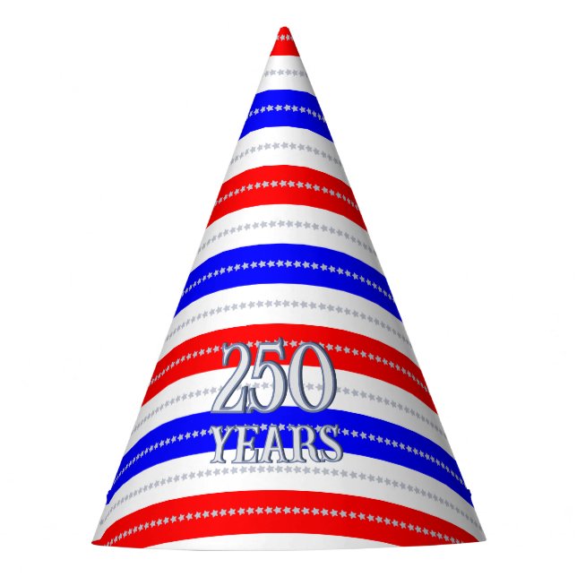 Semiquincentennial Stars & Stripes Celebration Partyhütchen (Vorderseite)