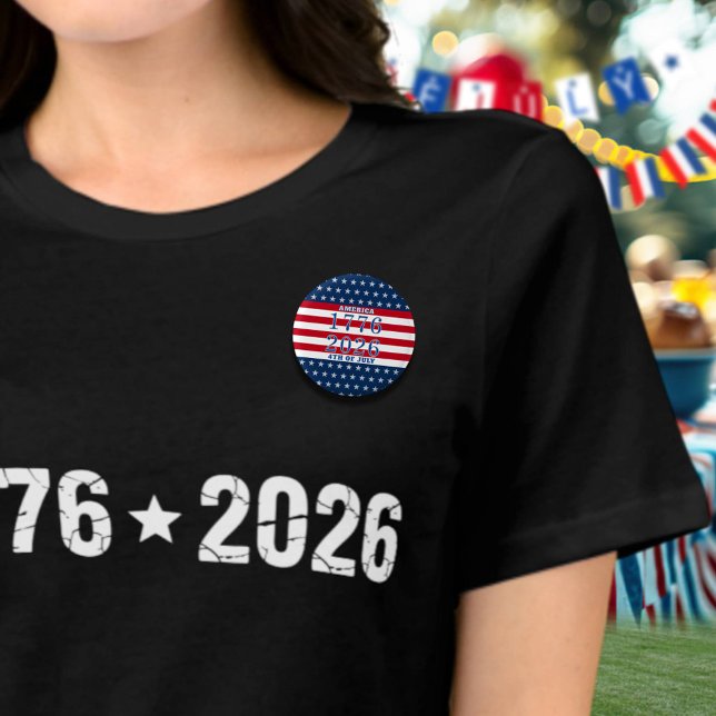 Semiquincentennial Sterne Streifen Amerika 1776 20 Button (Von Creator hochgeladen)