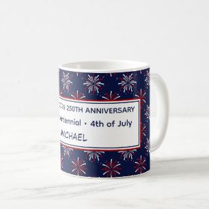 Semiquincentennial USA 250. Jubiläumsfeuerwerk Kaffeetasse