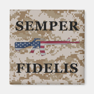 Semper Fidelis M16 Magnet Tan