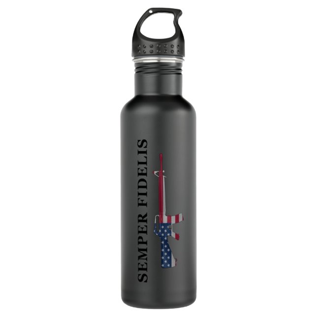 Semper Fidelis M16 Trinkflasche (Vorderseite)