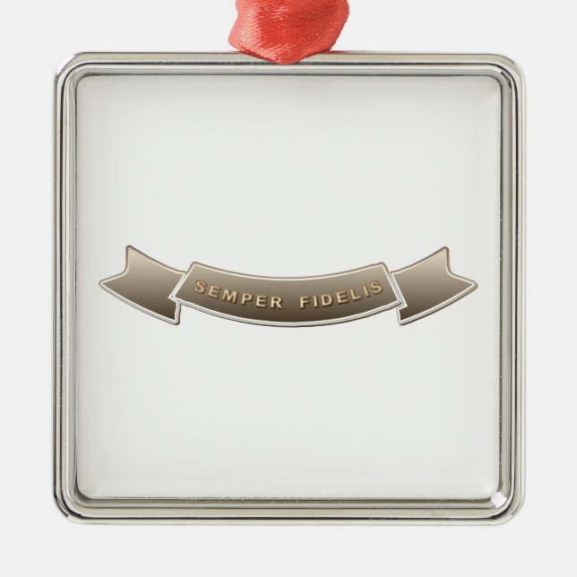 Semper Fidelis Ornament Aus Metall (Vorne)