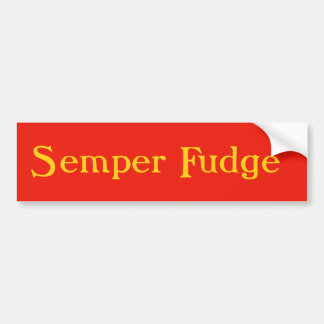 Semper Fudge Autoaufkleber