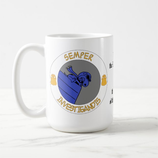 Semper Investigandis Mug (Gauche)