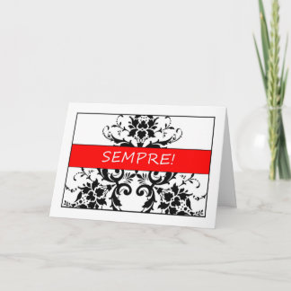 Sempre - carte de mariage de félicitations dans