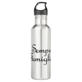 Sempre Famiglia - Italienisch - Immer Familie Edelstahlflasche