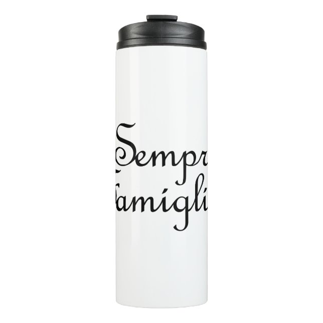 Sempre Famiglia - Italienisch - Immer Familie Thermosbecher (Vorderseite)