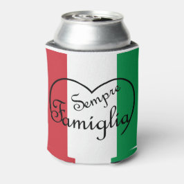 Sempre Famiglia Italienisches "Always Family" Herz Dosenkühler