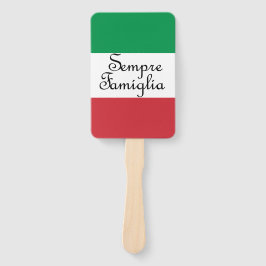 Sempre Famiglia und die italienischen Flaggenfarbe Fächer