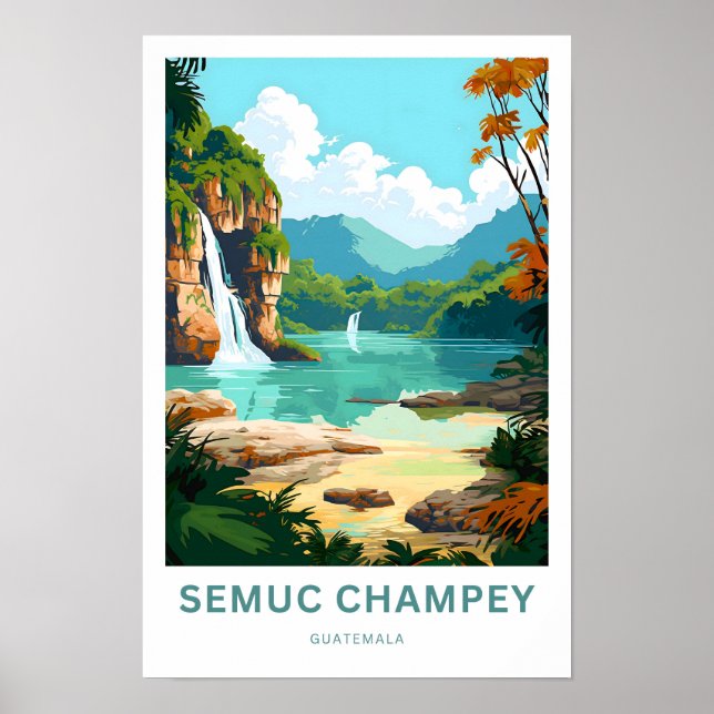Semuc Champey Guatemala Reiseausdrucken Poster (Vorne)