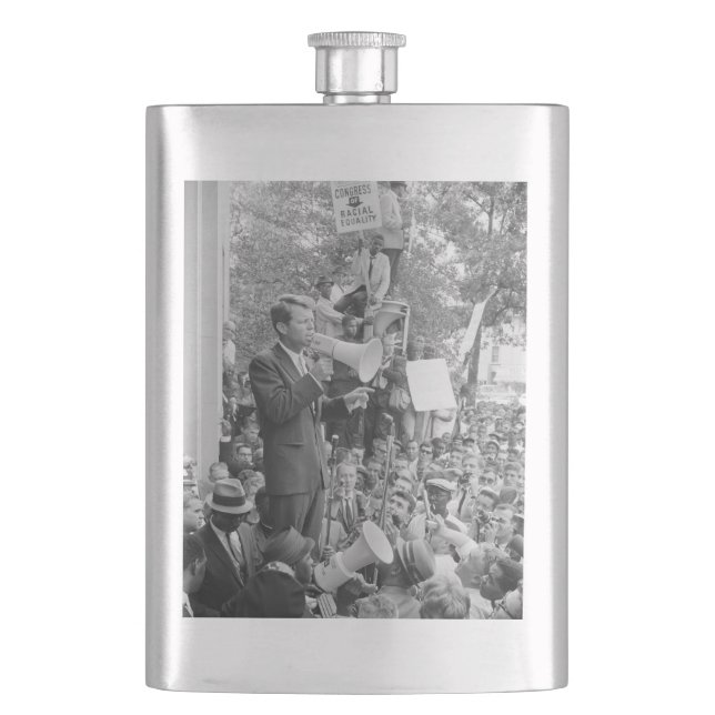Sen. Robert Kennedy Campaigning für US-Präsident Flachmann (Vorderseite)