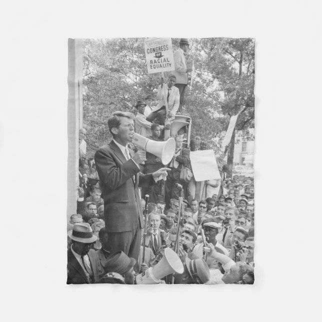 Sen. Robert Kennedy Campaigning für US-Präsident Fleecedecke (Vorderseite)