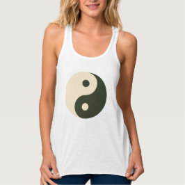 SEN ROUND GOD BLESS SCHWARZ-WEISS FASHION LOGO TANK TOP