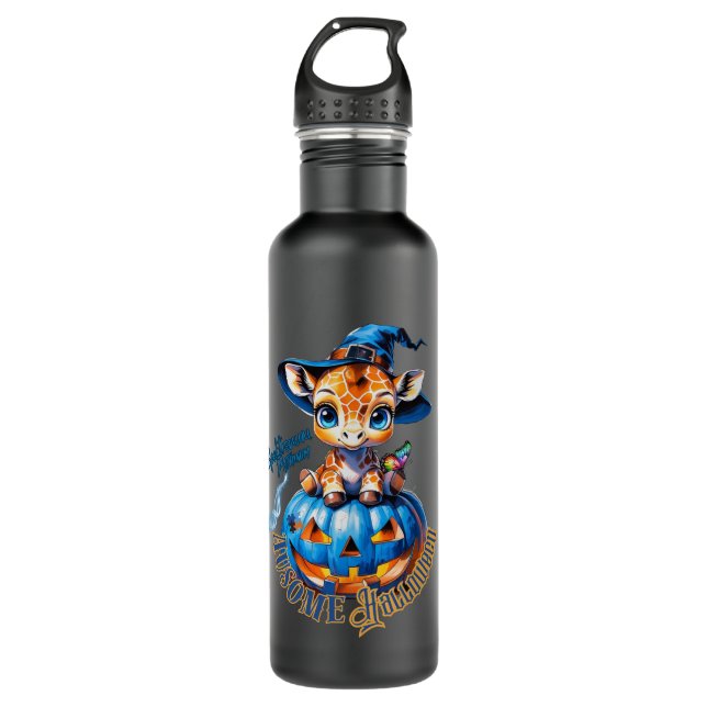Sen-Süssen | Giraffe | Autismus halloween Edelstahlflasche (Vorderseite)