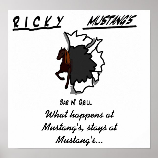 senangshirtfront, Was passiert bei Mustang's, s... Poster (Vorne)