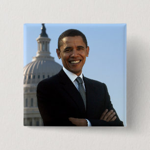 Senator Portrait, amerikanischer Präsident Barack  Button