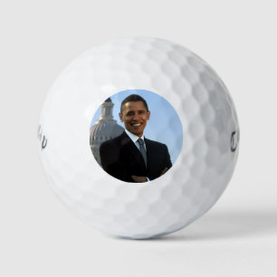 Senator Portrait, amerikanischer Präsident Barack Golfball